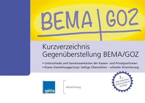 Kurzverzeichnis Gegenuberstellung BEMA/GOZ (Paperback)