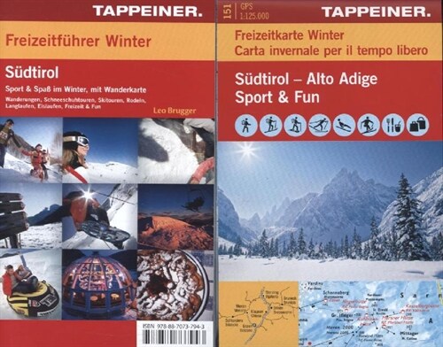 Sudtirol, Freizeitfuhrer u. Freizeitkarte Winter (Paperback)