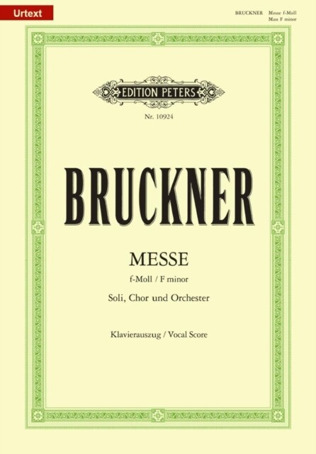 Mass in F Minor (vocal score) (Sheet Music)