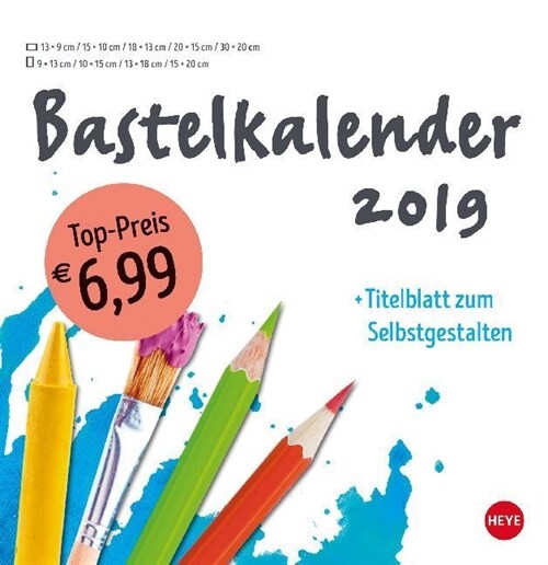 Bastelkalender weiß groß 2019 (Calendar)