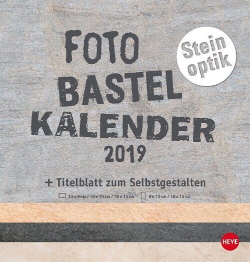 Bastelkalender Natur Steinoptik 2019 (Calendar)