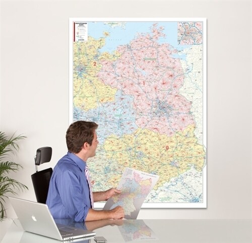 Bacher Postleitzahlenkarte Nord-Ost, Posterkarte (Sheet Map)