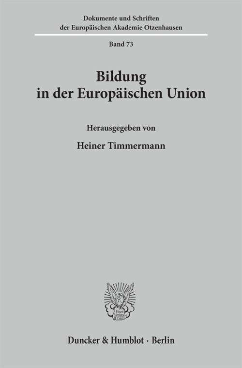 Bildung in Der Europaischen Union (Paperback)