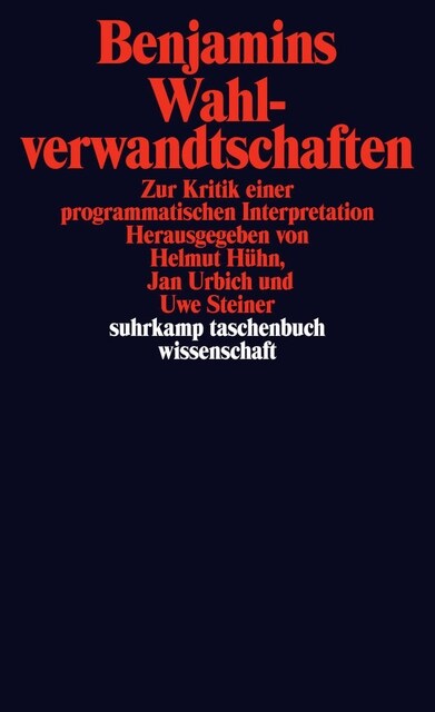 Benjamins Wahlverwandtschaften (Paperback)