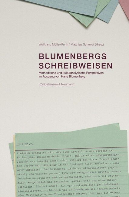 Blumenbergs Schreibweisen (Paperback)