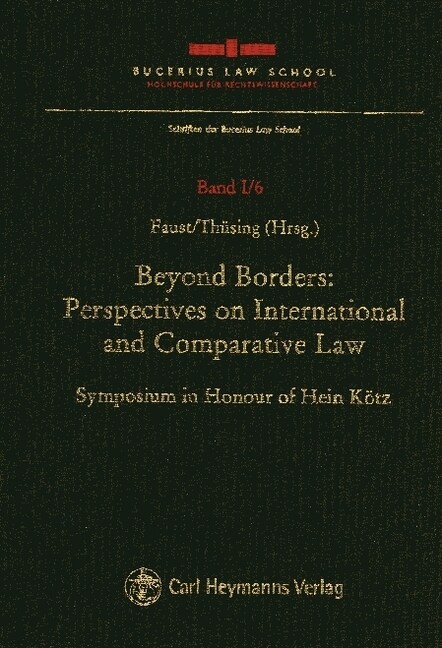 Beyond Borders, Perspectives on International and Comparative Law (Hardcover)