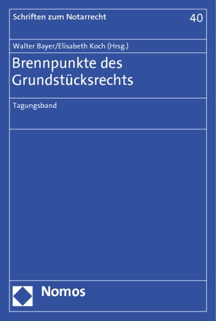 Brennpunkte des Grundstucksrechts (Paperback)