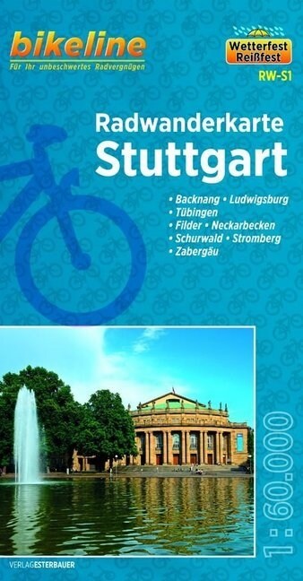 Bikeline Radwanderkarte Stuttgart (Sheet Map)