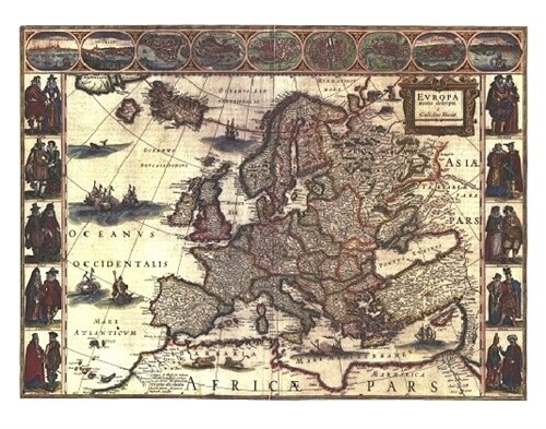 Blaeus Map of Europe von 1620 (Digitaldruck), Planokarte (Sheet Map)
