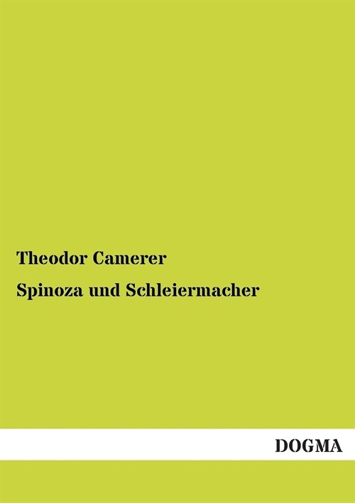 Spinoza und Schleiermacher (Paperback)