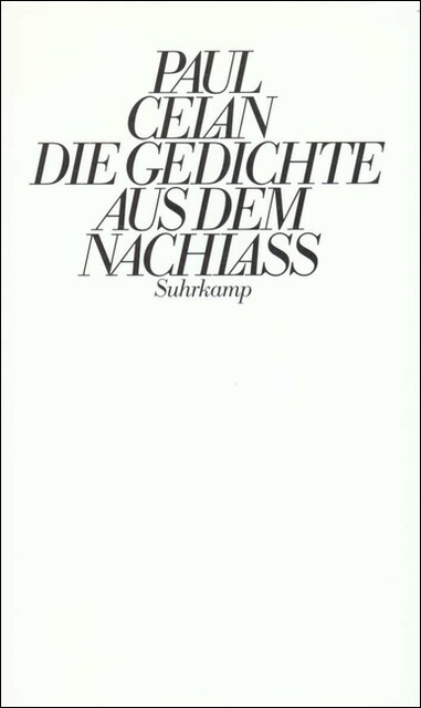 Gedichte aus dem Nachlaß (Hardcover)