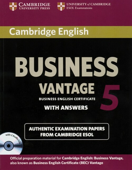 Cambridge BEC, Vantage 5, Students Book with answers and 2 Audio CDs (Paperback)