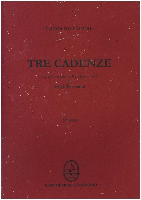 Tre Cadenze, Cello (Sheet Music)