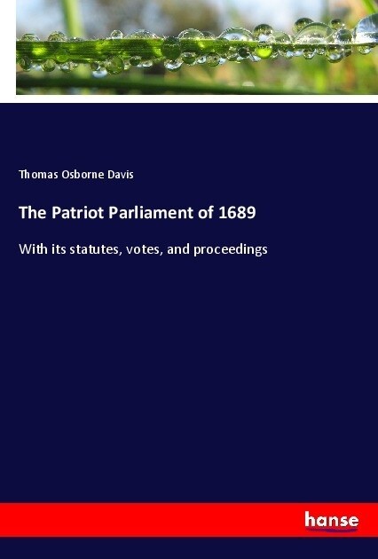 The Patriot Parliament of 1689: With its statutes, votes, and proceedings (Paperback)