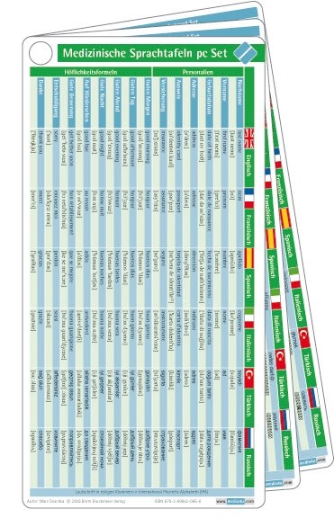 Medizinische Sprachtafeln pocketcard Set, Kartenfacher (Cards)