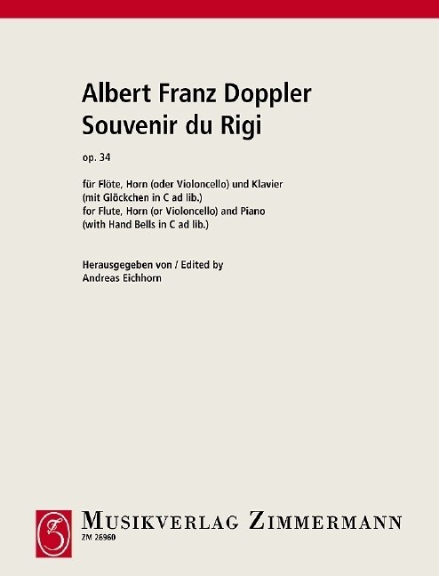 Souvenir du Rigi op. 38, Flote, Horn (Violoncello) und Klavier (mit Glockchen in C ad lib.) (Sheet Music)