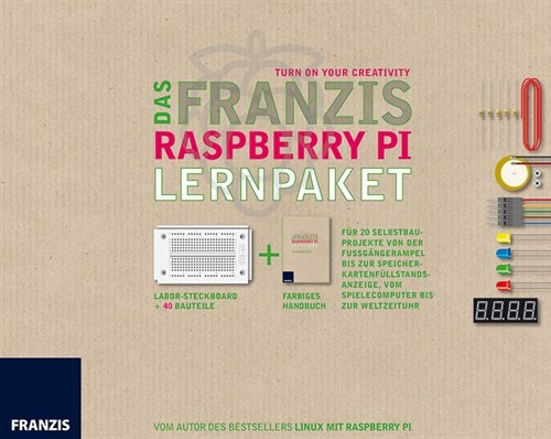 Das Franzis Raspberry Pi Lernpaket, Steckboard + Handbuch + 40 Bauteile (General Merchandise)
