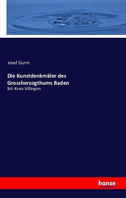 Die Kunstdenkmaler des Grossherzogthums Baden (Paperback)