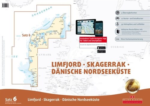 Delius Klasing-Sportbootkarten: Limfjord - Skagerrak - Danische Nordseekuste (Ausgabe 2016/2017) (Sheet Map)