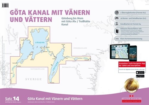 Delius Klasing-Sportbootkarten: Gotakanal mit Vanern und Vattern (Ausgabe 2016/2017) (Sheet Map)