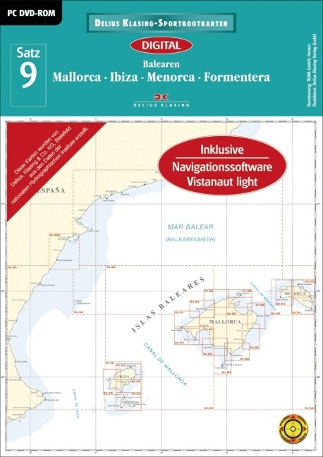 Delius Klasing-Sportbootkarten Mallorca - Ibiza - Menorca - Formentera, DVD-ROM (Ausgabe 2016) (DVD-ROM)