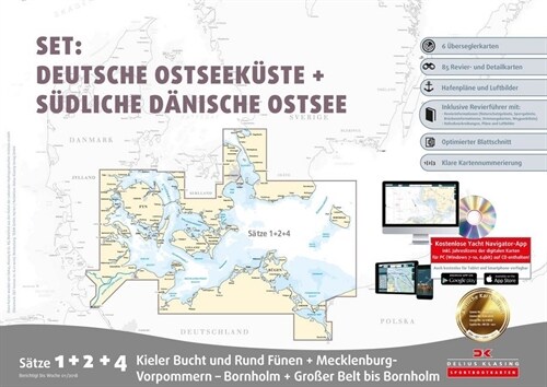 Delius Klasing-Sportbootkarten-Set: Deutsche Ostsee und Sudliche Danische Ostsee (Ausgabe 2018), m. CD-ROM (Sheet Map)