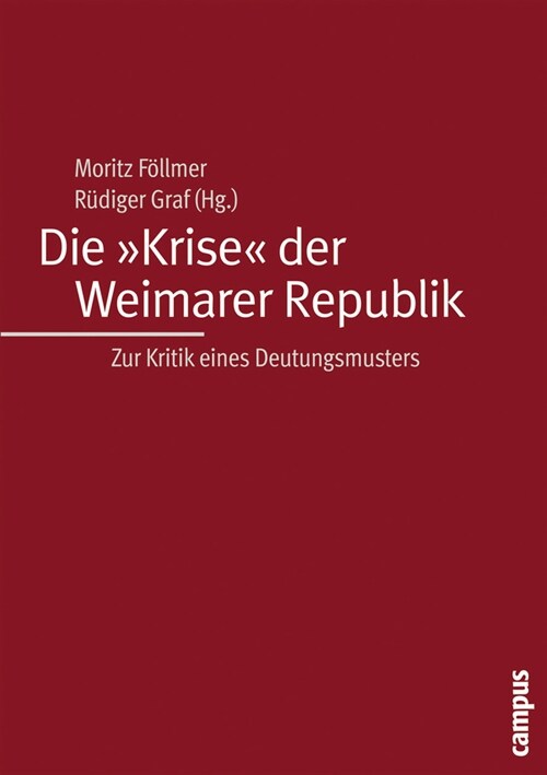 Die Krise der Weimarer Republik (Paperback)