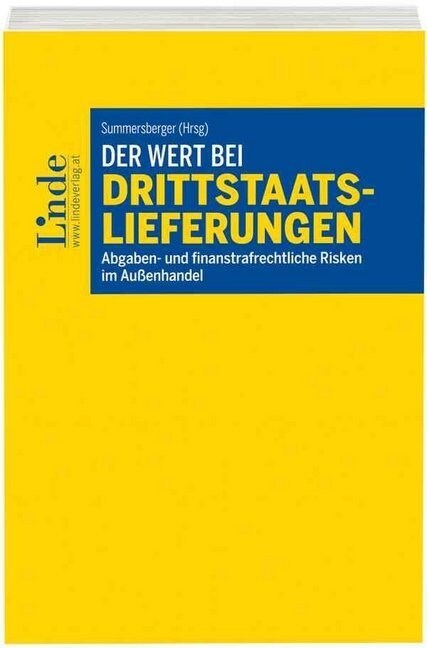 Der Wert bei Drittstaatslieferungen (f. Osterreich) (Paperback)