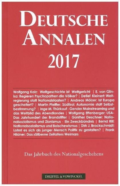 Deutsche Annalen 2017 (Hardcover)