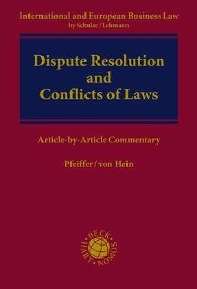 Dispute Resolution and Conflict of Laws (Hardcover)