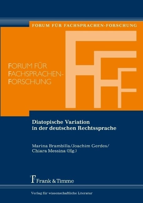 Diatopische Variation in der deutschen Rechtssprache (Paperback)