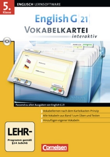 5. Klasse, Vokabelkartei interaktiv, CD-ROM (CD-ROM)