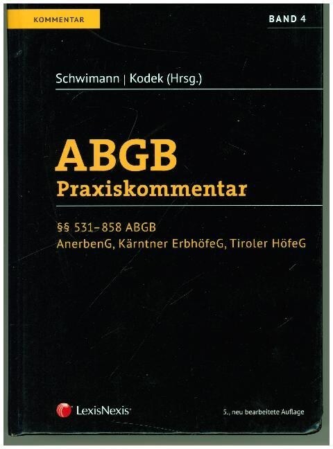 ABGB Praxiskommentar - Band 4, 5. Auflage (Hardcover)