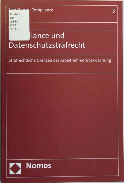 Compliance und Datenschutzstrafrecht (Paperback)