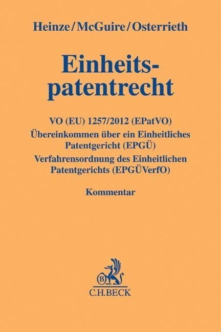 Einheitspatentrecht (Hardcover)