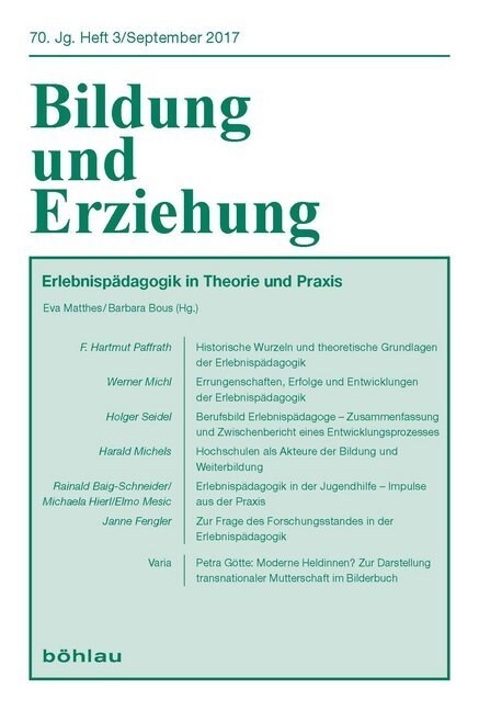 Erlebnispadagogik in Theorie und Praxis (Paperback)