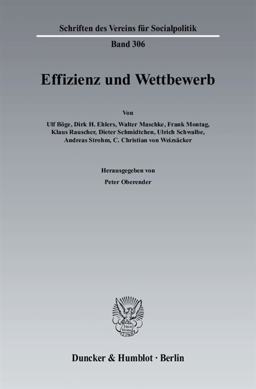 Effizienz und Wettbewerb (Paperback)