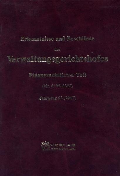 Erkenntnisse und Beschlusse des Verwaltungsgsgerichtshofes (Hardcover)