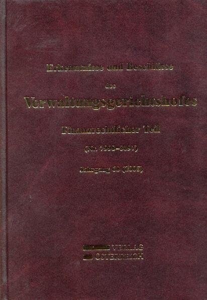 Erkenntnisse und Beschlusse des Verwaltungsgsgerichtshofes (Hardcover)