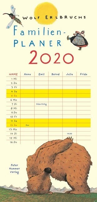 Wolf Erlbruchs Familienplaner 2020 (Calendar)