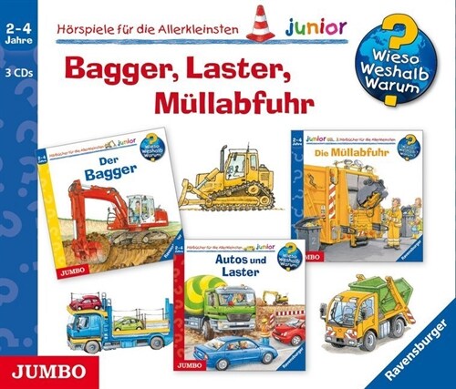 Bagger, Laster, Mullabfuhr, 3 Audio-CDs (CD-Audio)