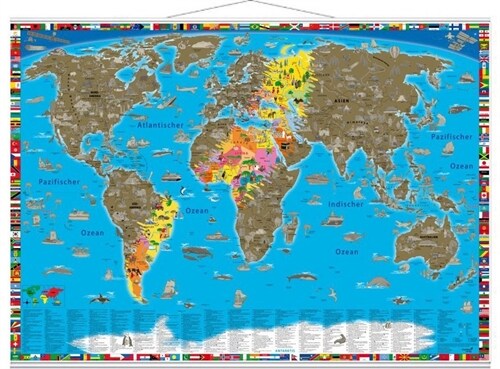 Erlebniskarte Rubbelposter Welt (Sheet Map)