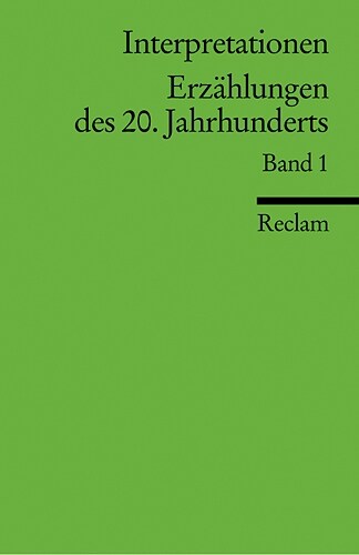 Erzahlungen des 20. Jahrhunderts. Bd.1 (Paperback)