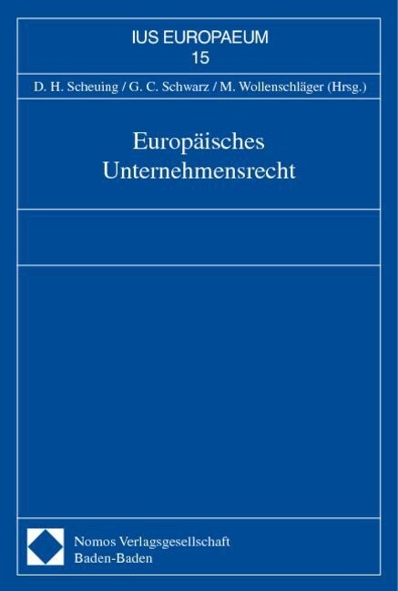 Europaisches Unternehmensrecht (Paperback)