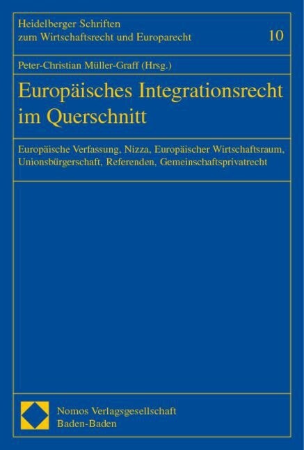 Europaisches Integrationsrecht im Querschnitt (Paperback)