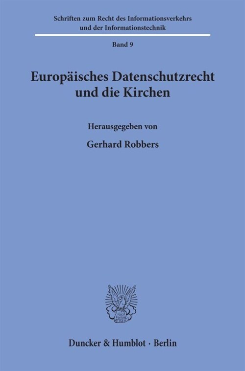 Europaisches Datenschutzrecht Und Die Kirchen (Paperback)