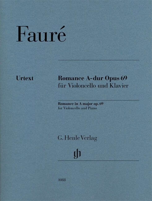 Romance A-dur op. 69, Violoncello und Klavier, Partitur + bezeichnete und unbezeichnete Streicherstimme (Sheet Music)