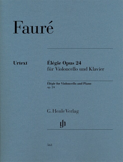 Elegie Opus 24 fur Violoncello und Klavier (Sheet Music)