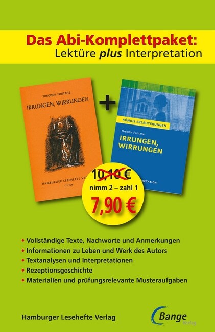 Das Abi-Komplettpaket: Lekture plus Interpretation - Irrungen, Wirrungen (Paperback)