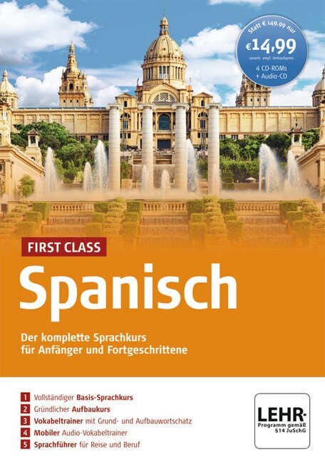 First Class Spanisch, 4 CD-ROMs + Audio-CD (CD-ROM)